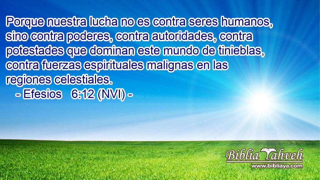 No Tenemos Lucha Contra Sangre Ni Carne Nuestra lucha no es contra carne y sangre